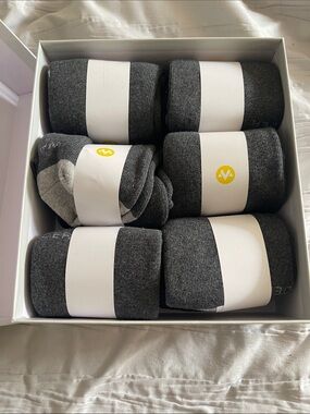 Wander Dark Gray Crew Socks - 6-Pack